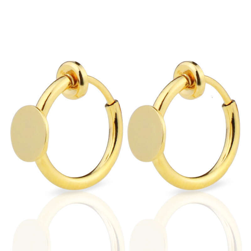 DIY Handmade Earring Accessories Copper Gold Plated Color Retention Non-Pierced Spring Ear Clips Fake Earrings