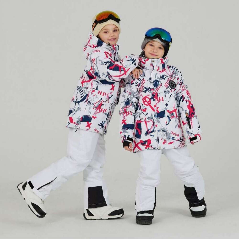 Kid's Clothing Children's Ski Suit Set Single Double Board Thick Warm Outdoor Skiing