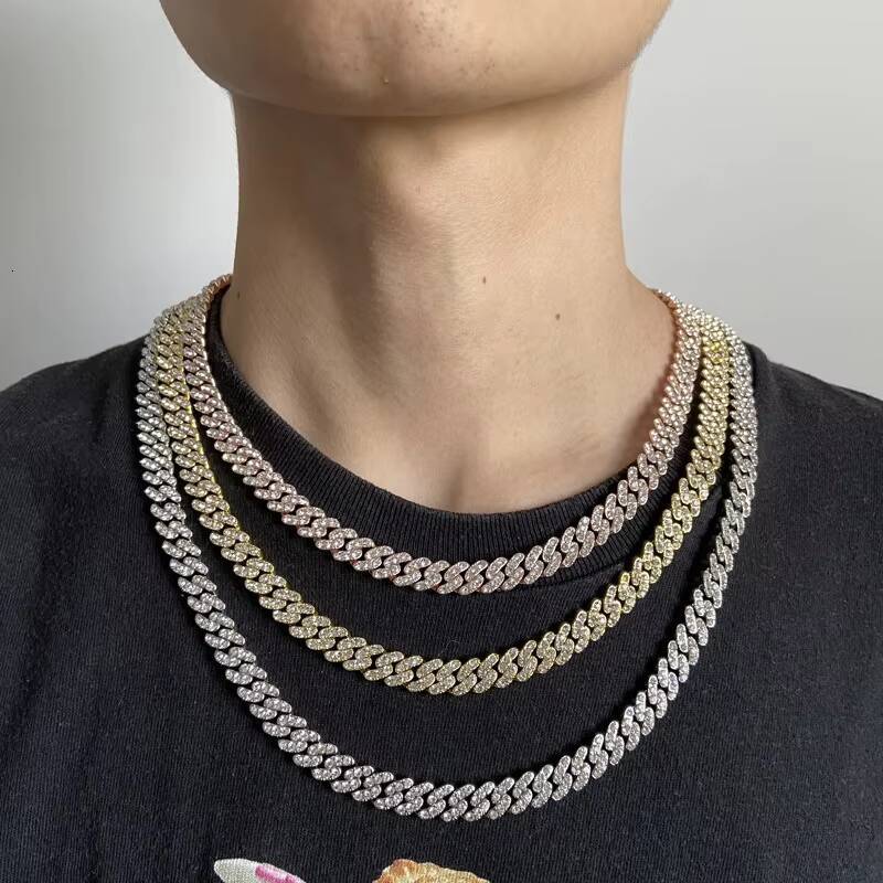 Men Miami Cuban Link Necklace Fashion Jewelry Hiphop Necklace Cuban Chain Necklace Shopify Dropshipping