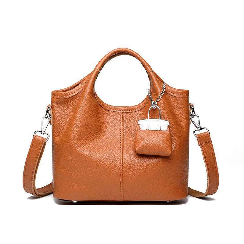 Women S Premium Top Grain Leather Shoulder Bag Convertible Crossbody Handheld Tote With Luxe Appeal