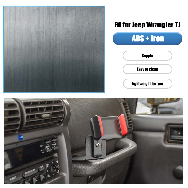 Car Walkie-Talkie Stand + Mobile Phone Holder For Jeep Wrangler TJ 1997-2006 Interior Decoration Accessories