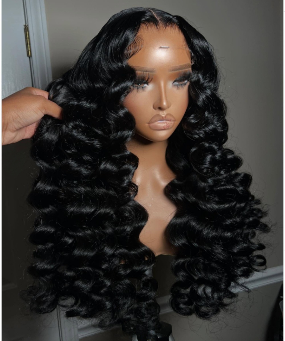 30 Inch Deep Wave Frontal Wigs 13x6 HD Lace Frontal Wigs Curly Human Hair Wigs Pre Plucked Brazilian 200 Density Glueless Wigs Ready To Wear For Women