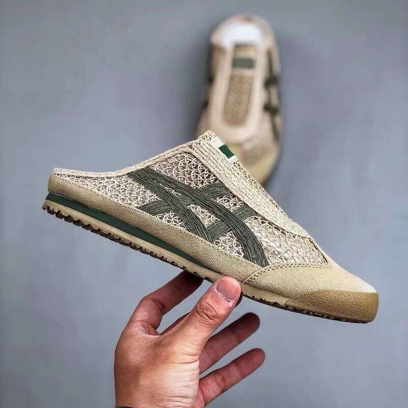 2025 Spring New Flat All-Season Unisex Casual Comfortable Breathable Slip-On Half-Slip Canvas Shoes