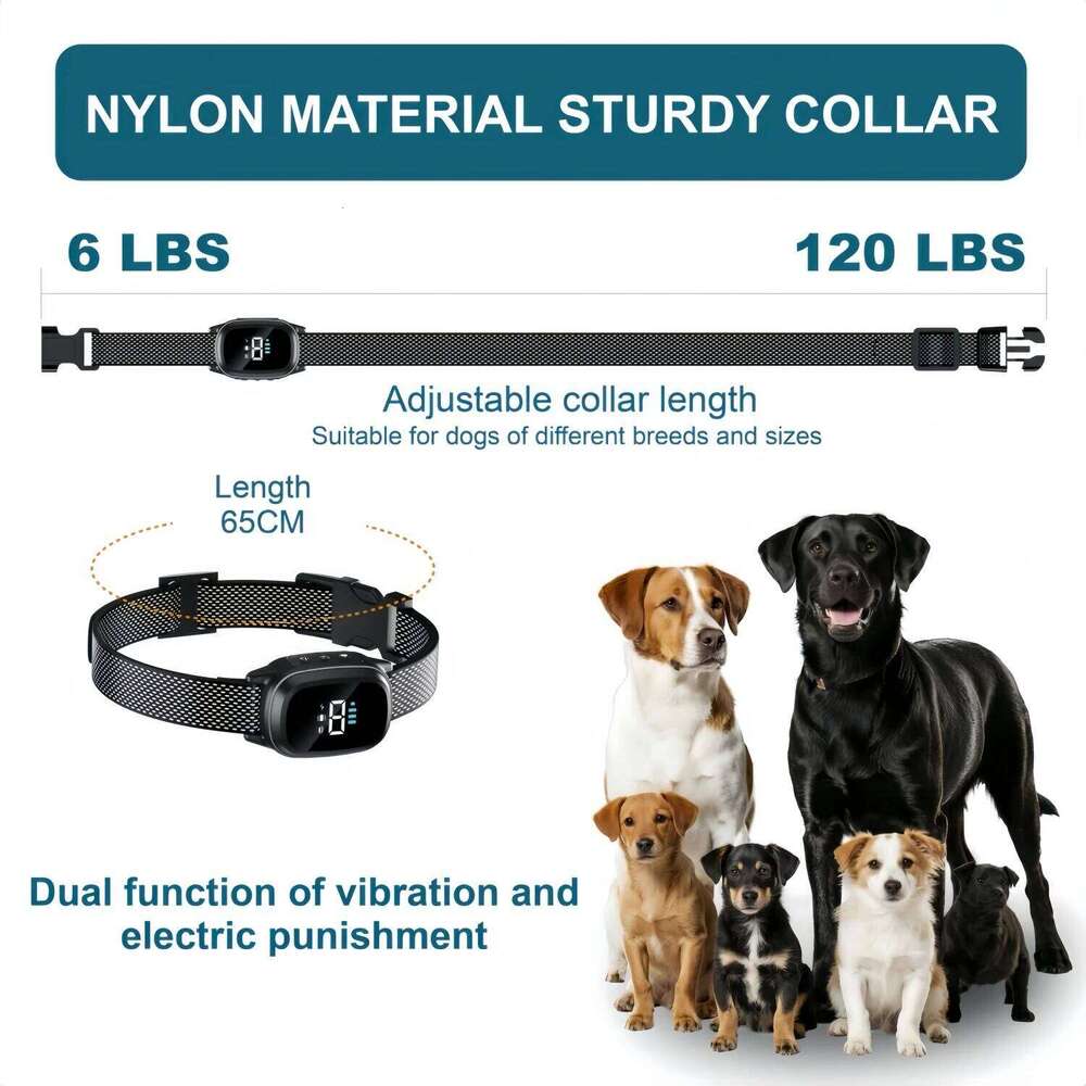 designer brand Pet Dog Device Waterproof Ultrasonic Stop Barking Vibration Anti Bark Dogs Training Collar For all dogs