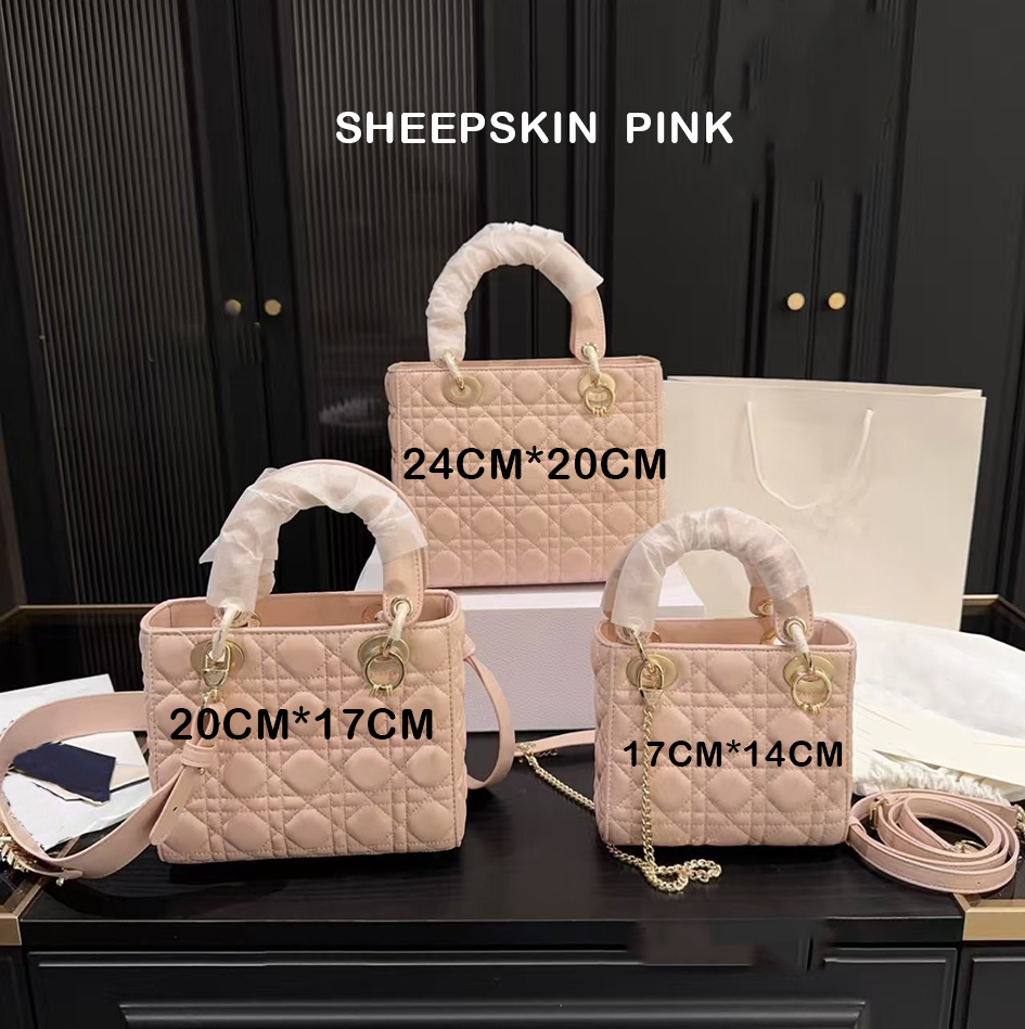 Designer lady handbag top quality genuine leather shoulder bag Diamond Lattice Multiple colors three sizes available 17CM 20CM 24CM