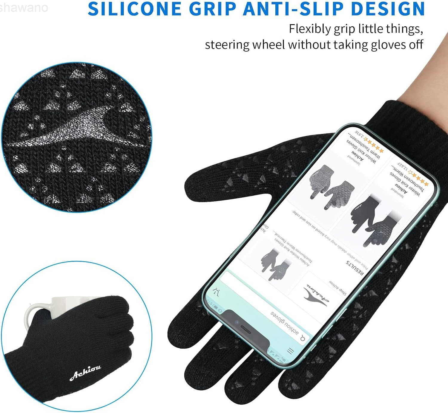Winter Gloves Glove for Men Women Upgraded Touch Screen Texting Warm Running with Thermal Soft Knit LiningW250911