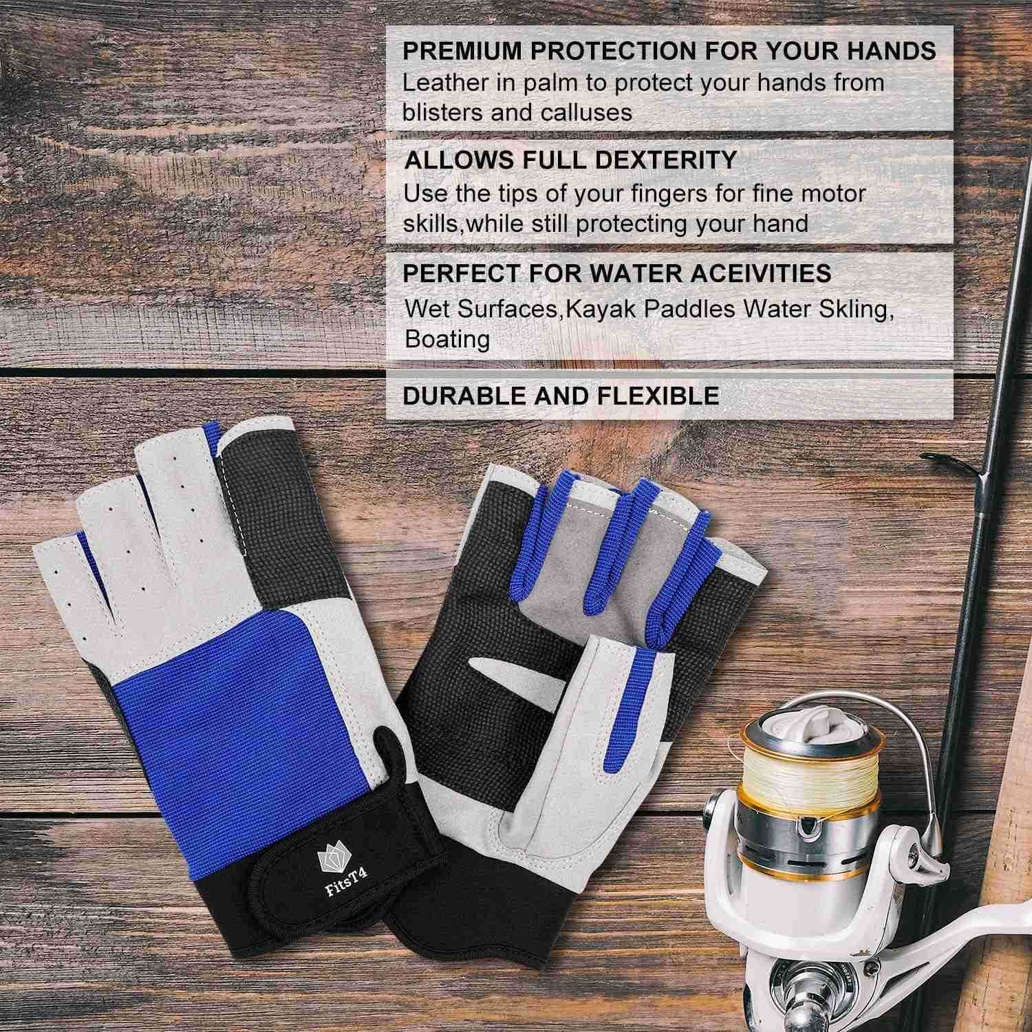 Sports Sailing Gloves 34 Finger and Grip Great for Sailing Yachting Paddling Kayaking Fishing Dinghying Water Sports for Men and WomenW250911