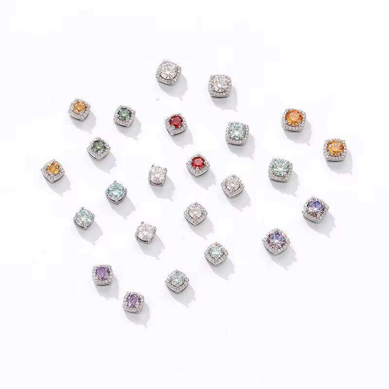 Sterling Sier Magnetic Moissanite Stud Earrings Jewelry for Women Ladies