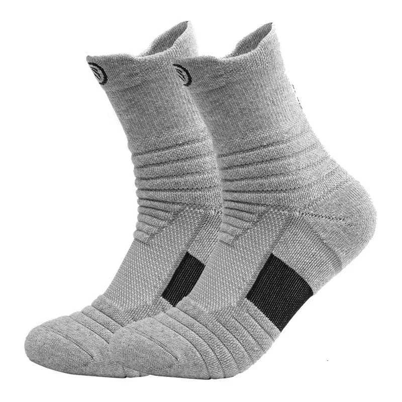 Mens Running Sports Socks Winter Warm Socks Breathable Absorb Sweat Deodorant Cotton Sock Mid Tube Cycling Sox For Male EU3845 D250911