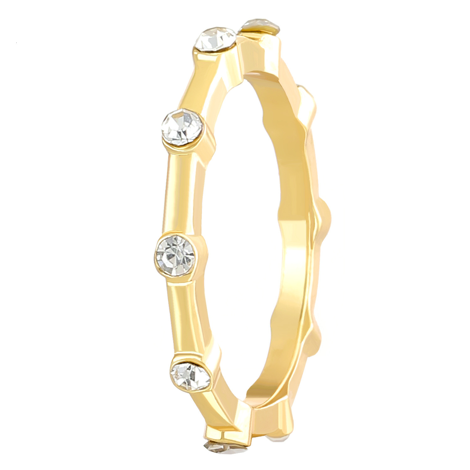 Hollow Heart Inlaid mond Fashion Simple Jewelry 2024 New Ring Set