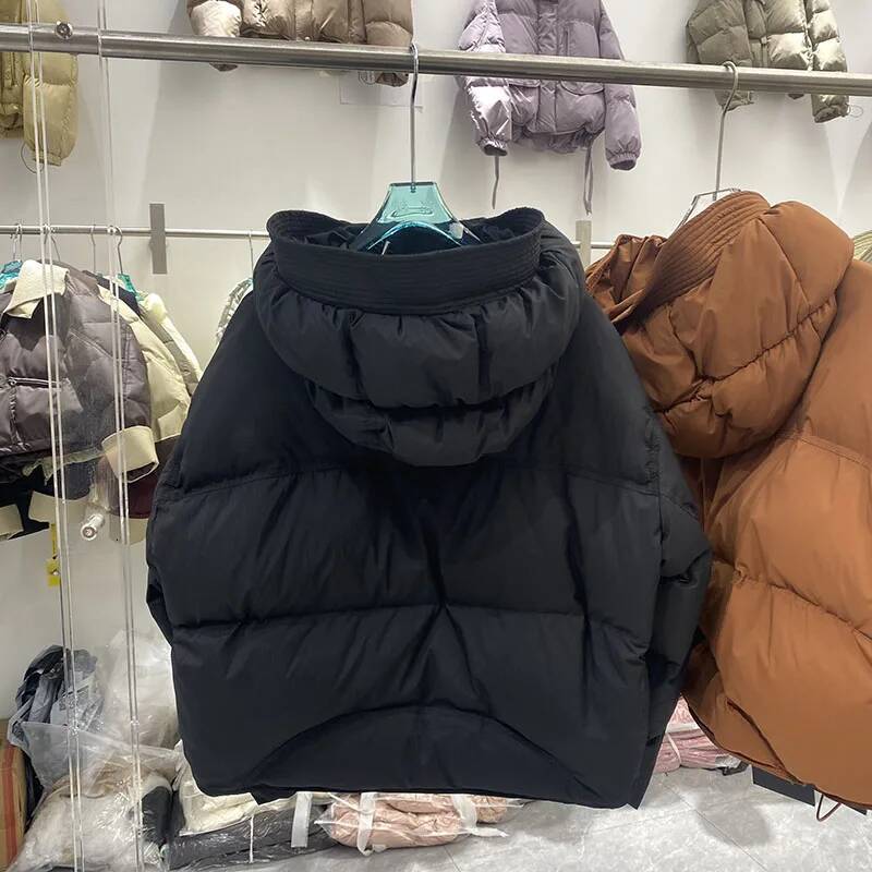 Winter Thickened Hooded Jacket 2025 New Temperament Women Jackets White Duck Down Women's Coat H574