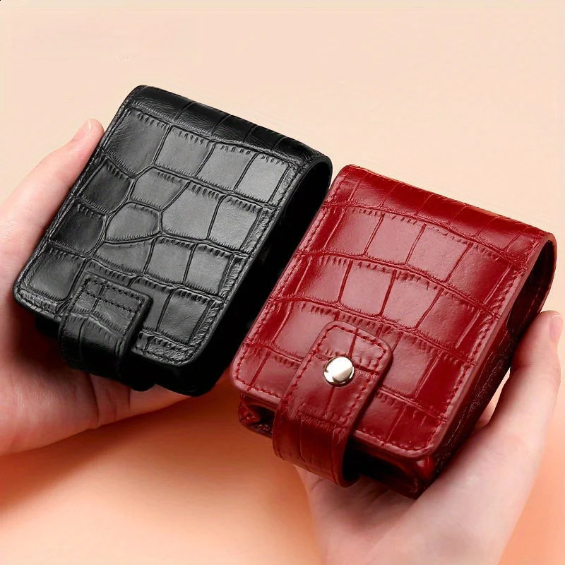 Simple pattern red envelope storage small portable makeup bag lipstick bag with mirror 250910