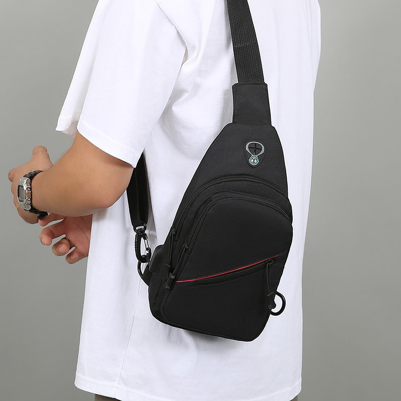 Multifunctional USB Luxury Designer Bag Bag Charging Fashion Chest Bag Trendy Casual Men Free Shipping Crossbody Bag Large Capacity Outdoor Commuting 