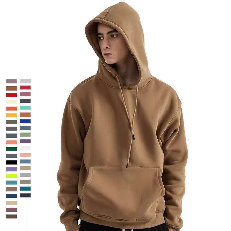 High-Quality Cotton Hoodie for Men and Women with Embroidery & Puff Print, Oversized Pullover Blank Sweatshirt