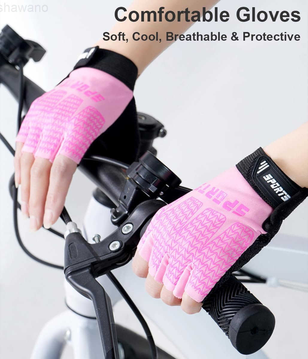 Girls FingerLEss Bike Gloves Sport Gloves for 410 Year Girls Bars Rock Climbing Cycling Biking FishingW250911