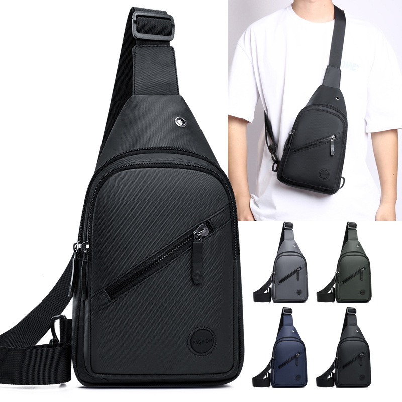 2025 Men S Chest Bag Fashion Versatile Solid Color Simple Designer Free Shipping Bag New Large Capacity Luxury Bag Outdoor Travel Portable Waterproof 