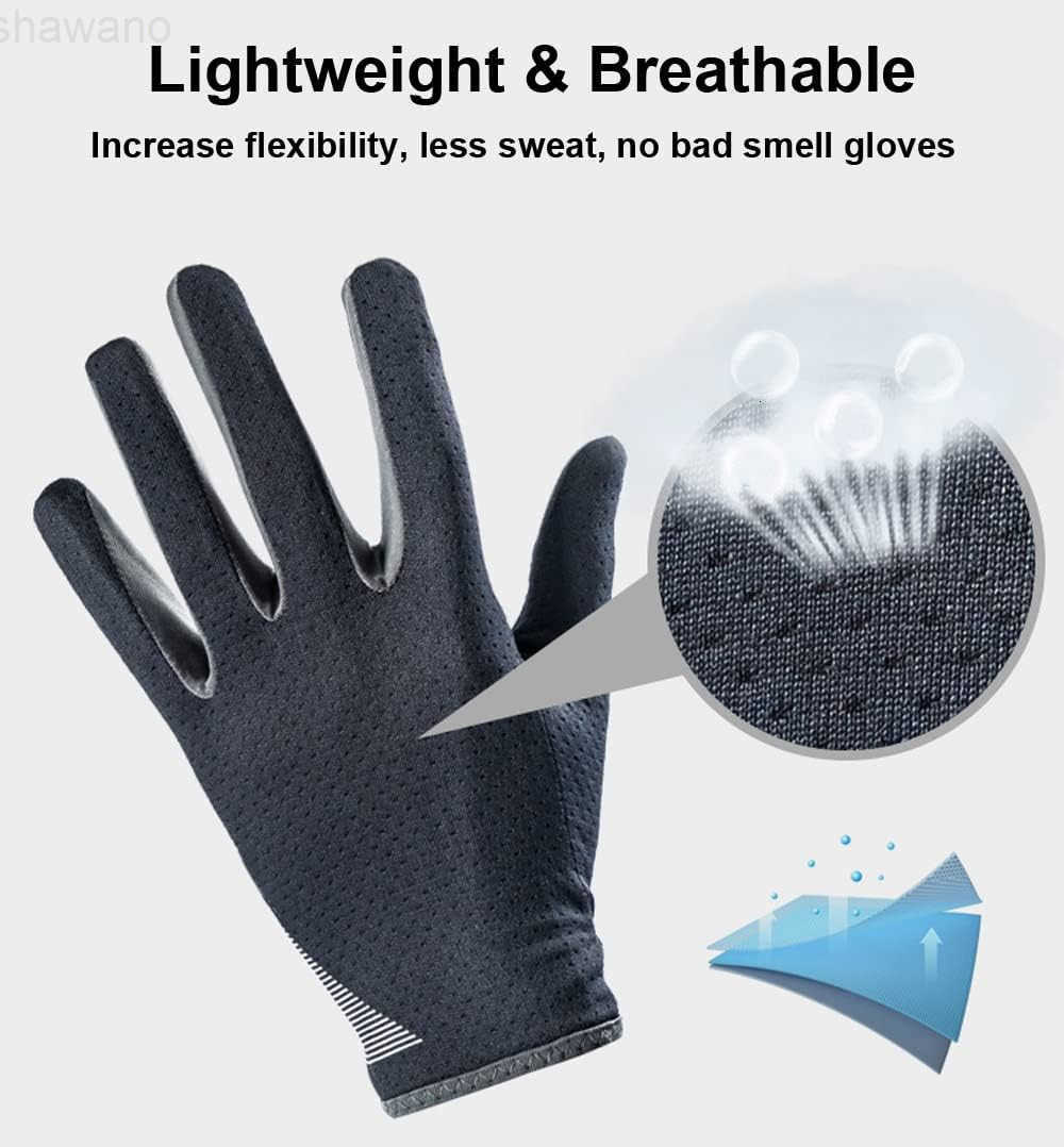 Finger Hiking Cycling Gloves Thin Gloves for Men Women UV Protection Great for Adult Bikes Driving GymW250911
