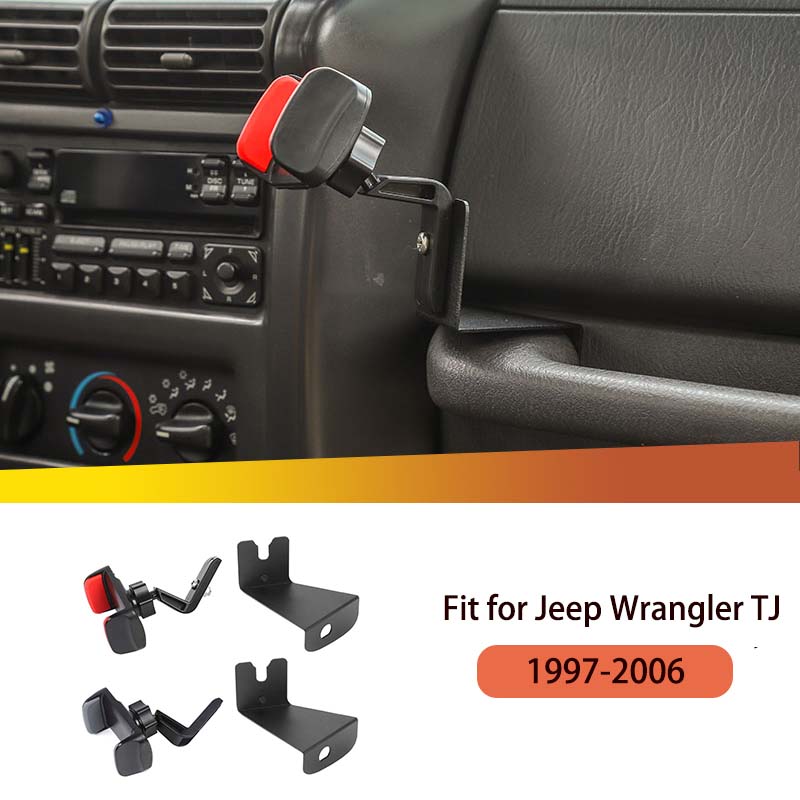 Car Walkie-Talkie Stand + Mobile Phone Holder For Jeep Wrangler TJ 1997-2006 Interior Decoration Accessories