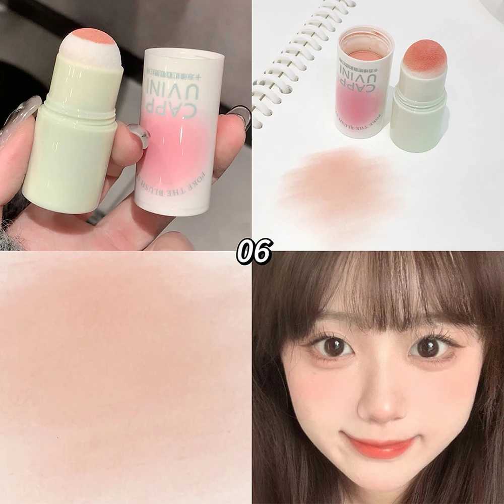 Cappuvini Monochrome Color Poke Blush Stick Facial Blush For Cheek Expansion Color Matte Low Saturation Makeup Rouge W250911