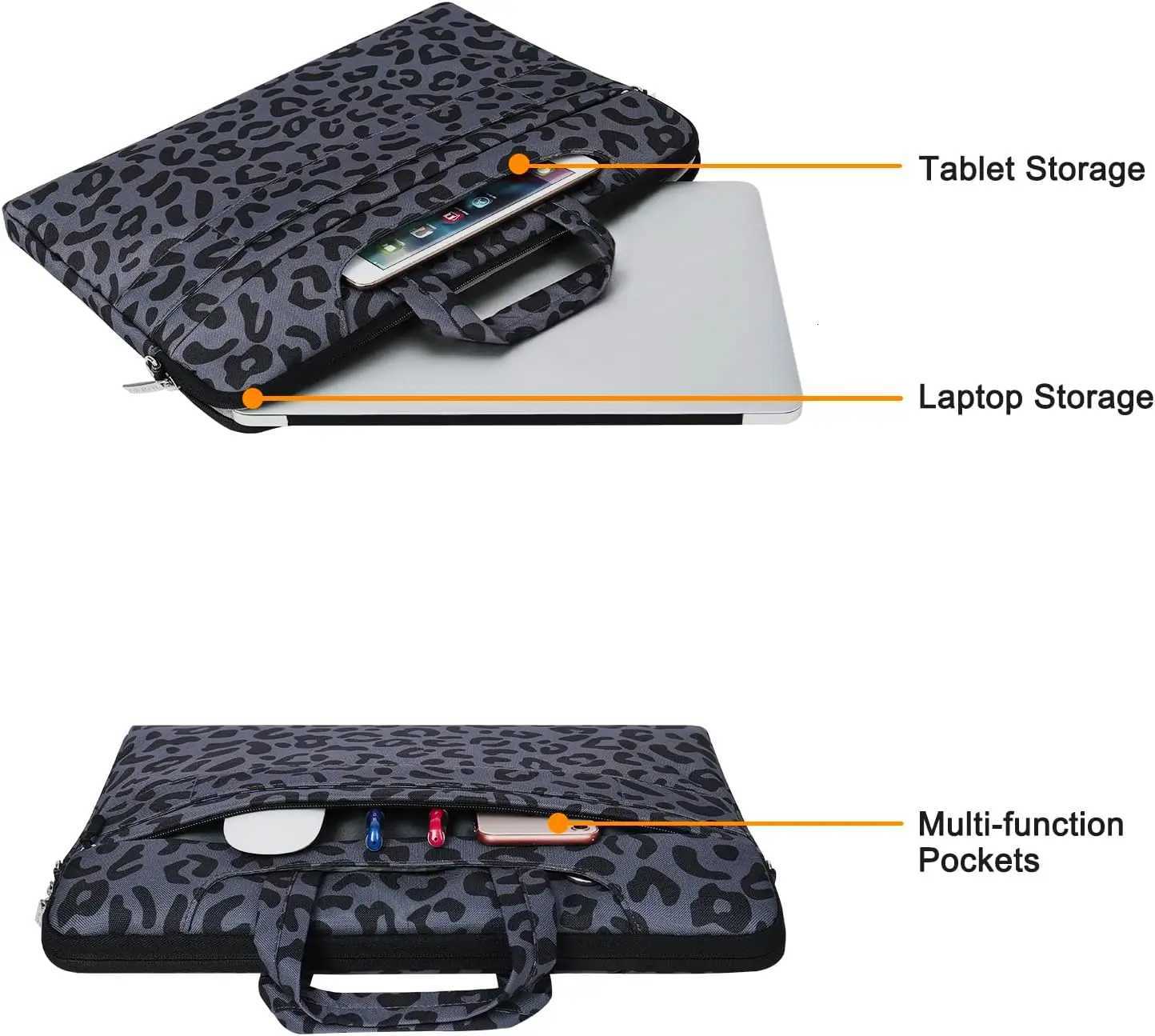 MOSISO Laptop Shoulder Bag156 inch Computer Bags for MacBook Air 13 15 Pro16 15 inch Notebook Leopard Grain Briefcase Sleeve Z250906