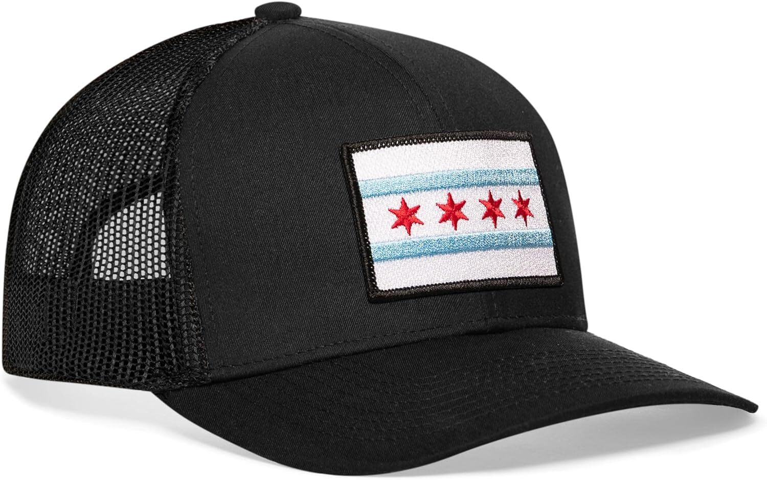 Flag Chicago Trucker for Men & Women, CHI Baseball Cap, Adjustable Golf Hat, Snapback, Outdoor Hat