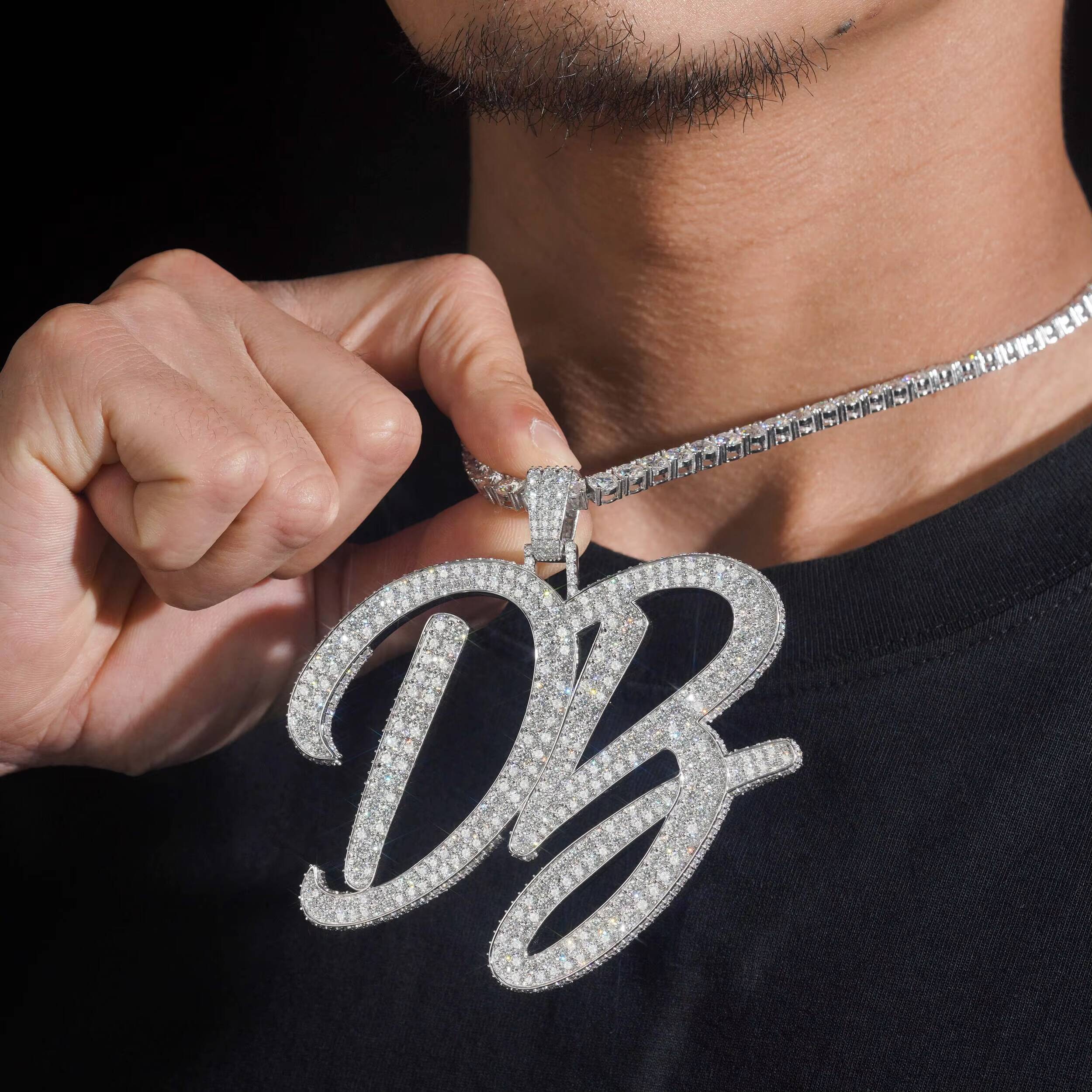 Iced Out 3inch Width Buss Down 925 Silver VVS Moissanite Diamond Pendant Custom Pendant