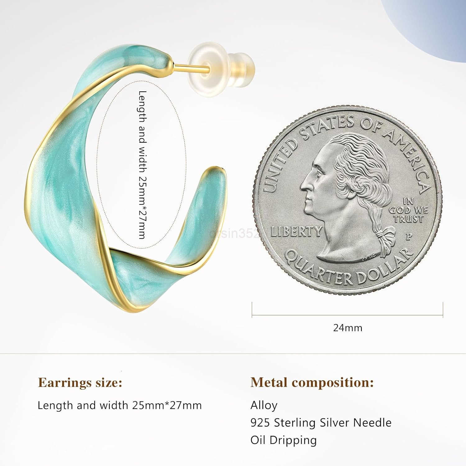 Bell Twisted Hoop Earrings for Women Alloy Vintage Enamel Oil Dripping 925 Sterling Silver Needle Round Huggie Earring Jewelry GiftsW250911