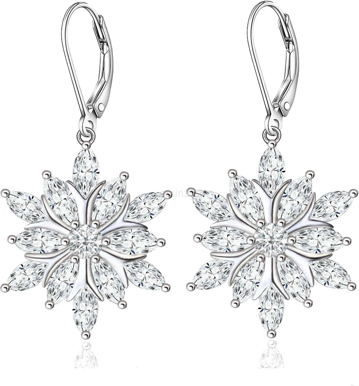 Earrings 925 Sterling Silver Leverback Dangle Earrings Jewelry Gifts for WomenW250911