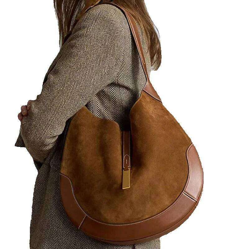 Designer New Suede Vintage Shoulder Women Bags Ladies Large Capacity Tote Underarm Bag