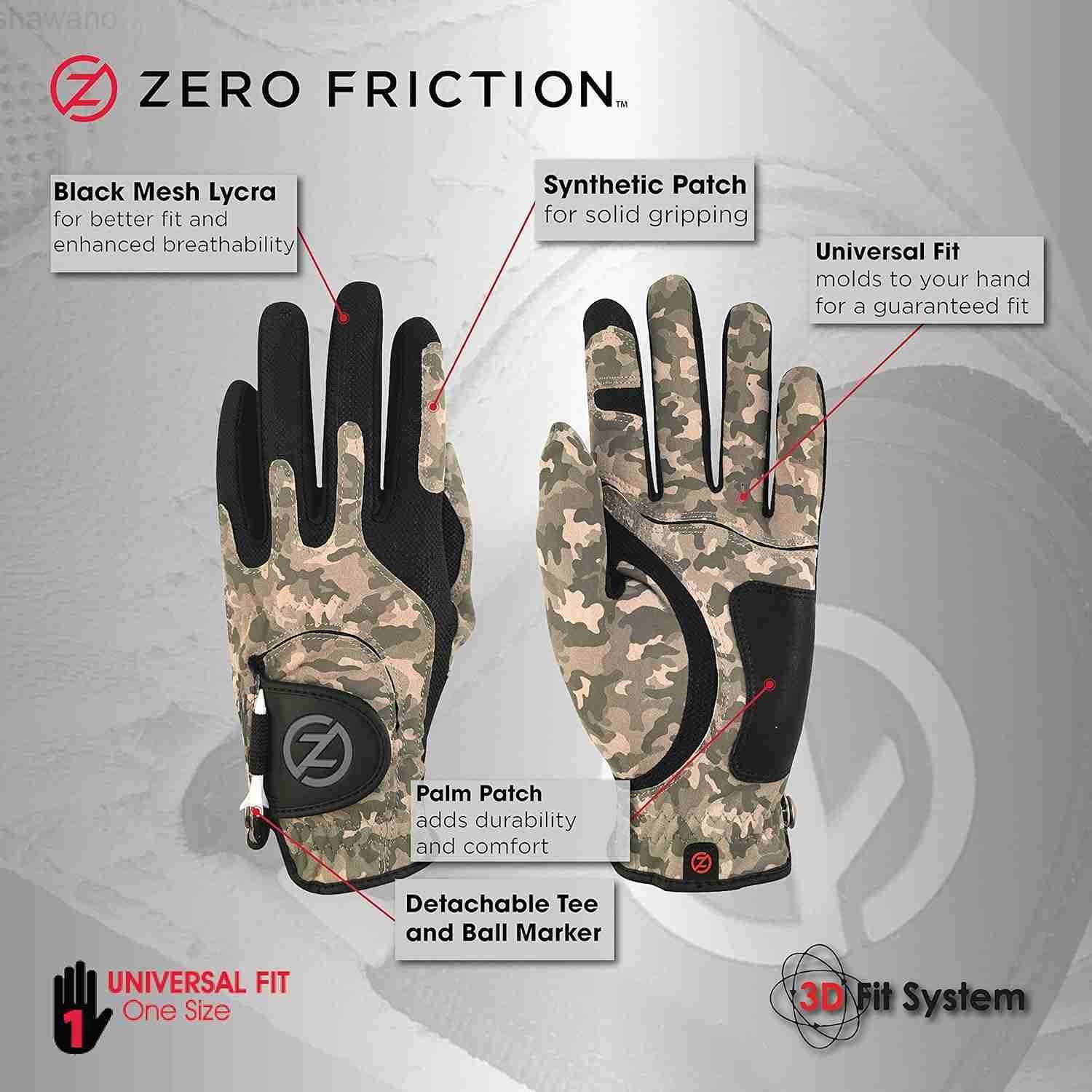 Friction Mens CompressionFit Synthetic Golf Glove Universal Fit One SizeW250911