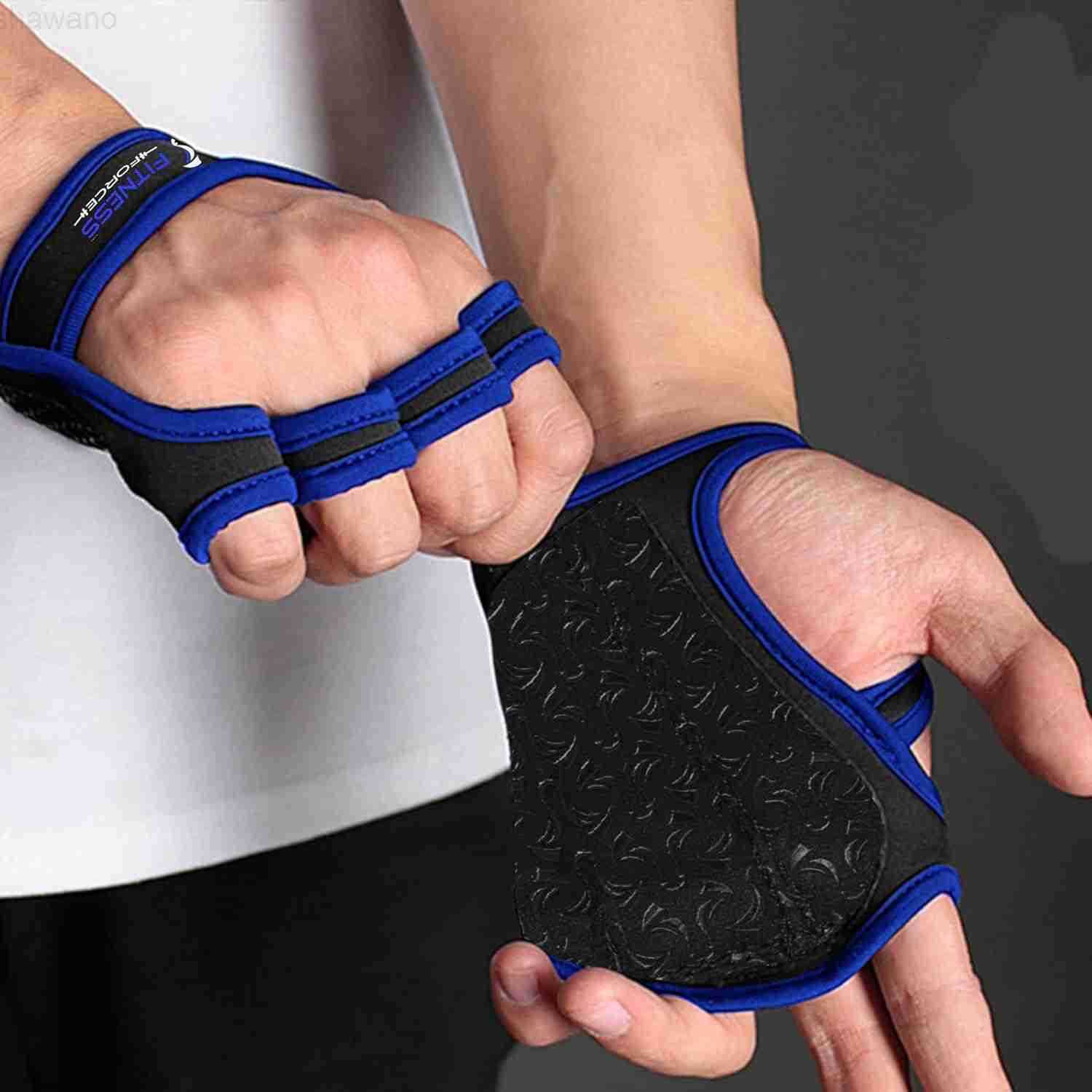 Workout Gloves for Men Women Partial Weight Lifting NonSlip Gym Gloves Lifting Grip for Calluses Guard Fingerless Exercise Gloves with Full Palm Prote