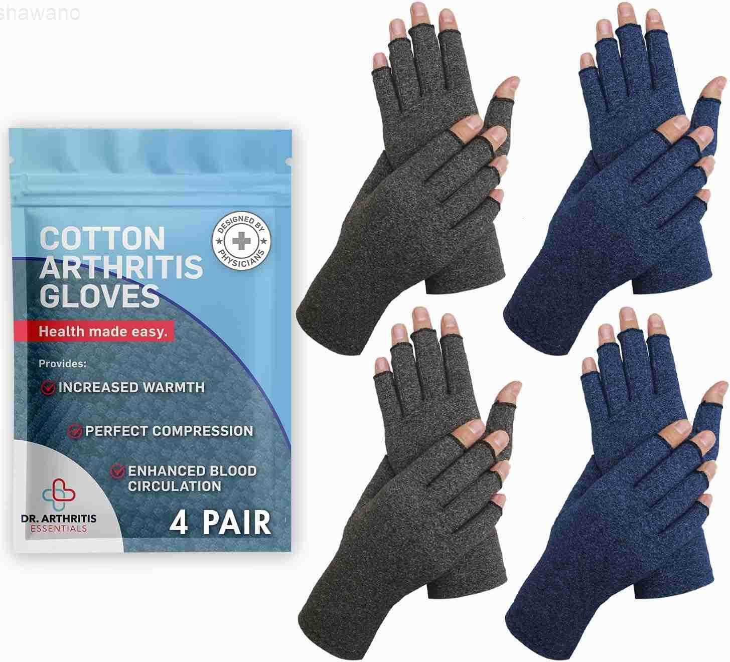 Arthritis Essentials OpenFingertip Arthritis Gloves Compression Gloves for Carpal Tunnel Raynauds Hand Brace Navy MediumW250911