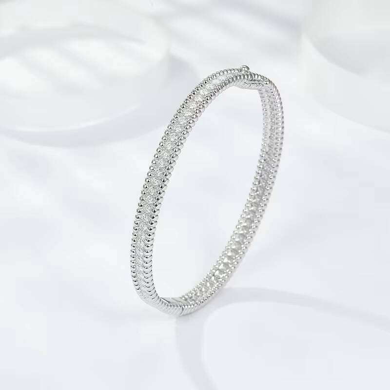 Fine Jewelry Bracelets Bangle Gold Plating Sier Iced Out Dia VVS Moissanite Hand for Women Bracelet