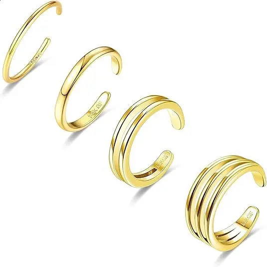 Highend Copperplated 14k Gold Inlaid Zircon Open Toe Ring Niche Versatile Foot Ring 250910