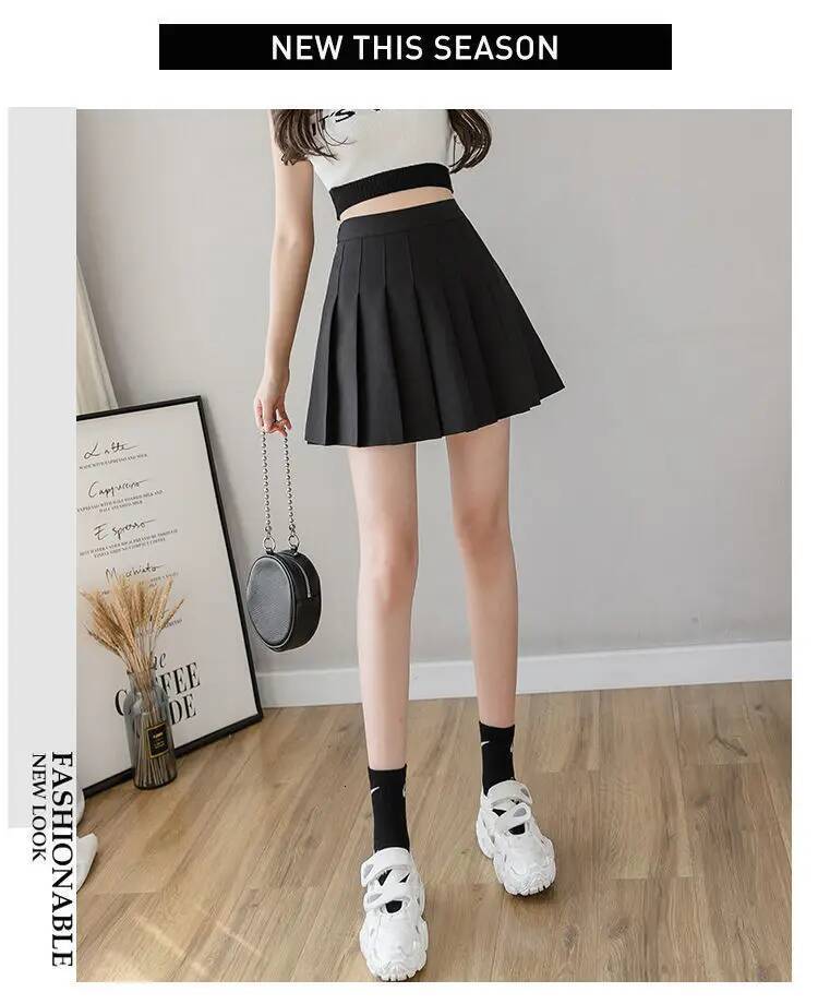 Mini Womens 2024 Summer Japanese School Pleated Skirts High Waist Kawaii Cute Pink Plaid Skirt Uniform Haruku Jupe dongdumaoyi