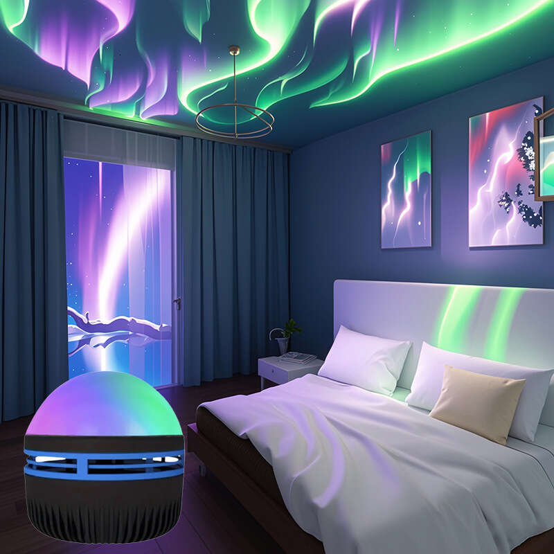 5V Starry Sky Northern Lights LED Projector Night Atmosphere Magic Ball Light Water Ripple Bedside Lamp