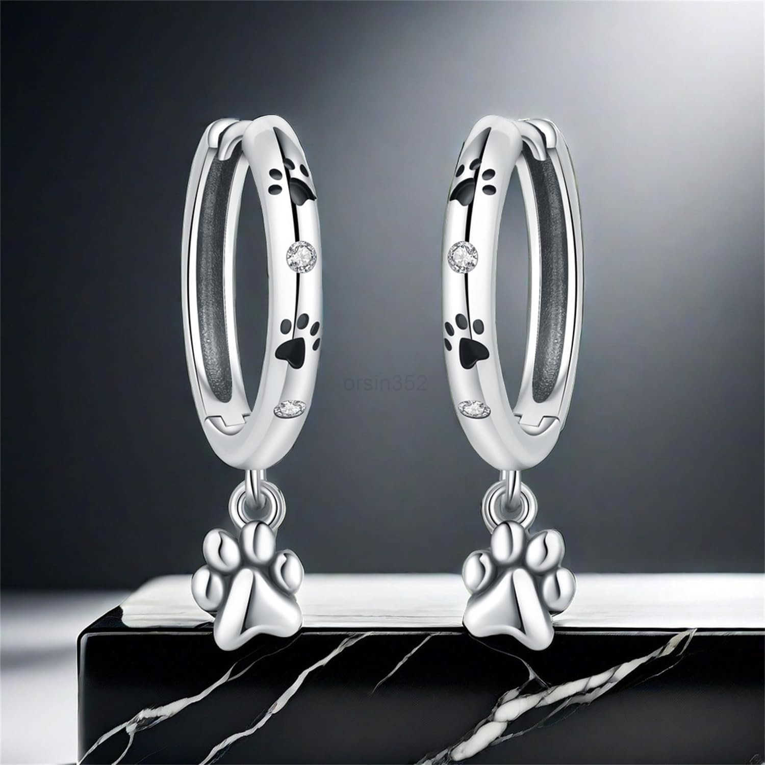 925 Sterling Silver Dangle Earrings for Women Small and Large Hypoallergenic Hoop Earrings Trendy huggie Earrings Drop Jewelry Gifts for Sensitive Ear