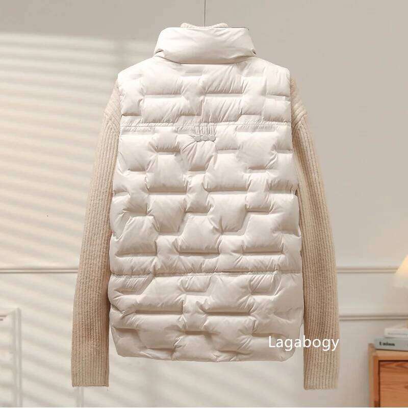 Lagabogy 2025 New Winter Jacket Women 90% White Duck Down Vest Standing Collar Casual Loose Female Zipper Puffer Coat Sleeveless