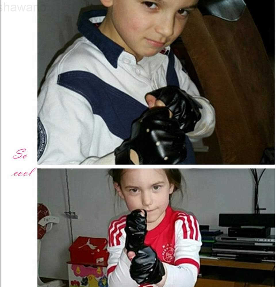 Long Keeper 411 Y Kids PU Leather Fingerless Gloves for Boys Girls Outdoor Sports GlovesW250911
