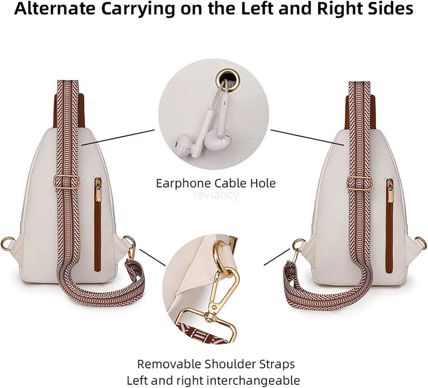 Small Sling Bag for Women Leather Crossbody Bag Fanny Pack Chest Bags for Travel Birthday Gifts for Women BeigeW250911