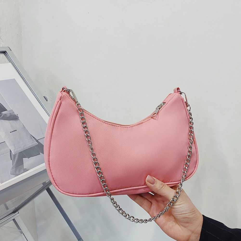 Solid Color Shoulder Purse Women Underarm Bag Ladies Fashion Tophandle Clutches Black Beige White Pink Handbag Pouch W250911