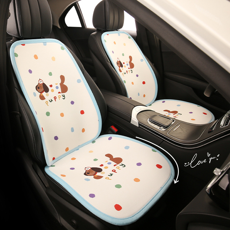 Universal Cartoon Sausage Dog Print Seat Cushion Cover Breathable Mesh Four Seasons Comfortable Soft Cushion Protector 250910