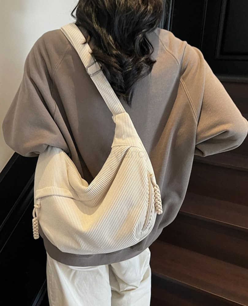 Nylon Crescent Crossbody Bag for Women Shoulder Tote Handbag Casual Sling Bag Dumpling Purse Bag for Outdoor TravelW250911