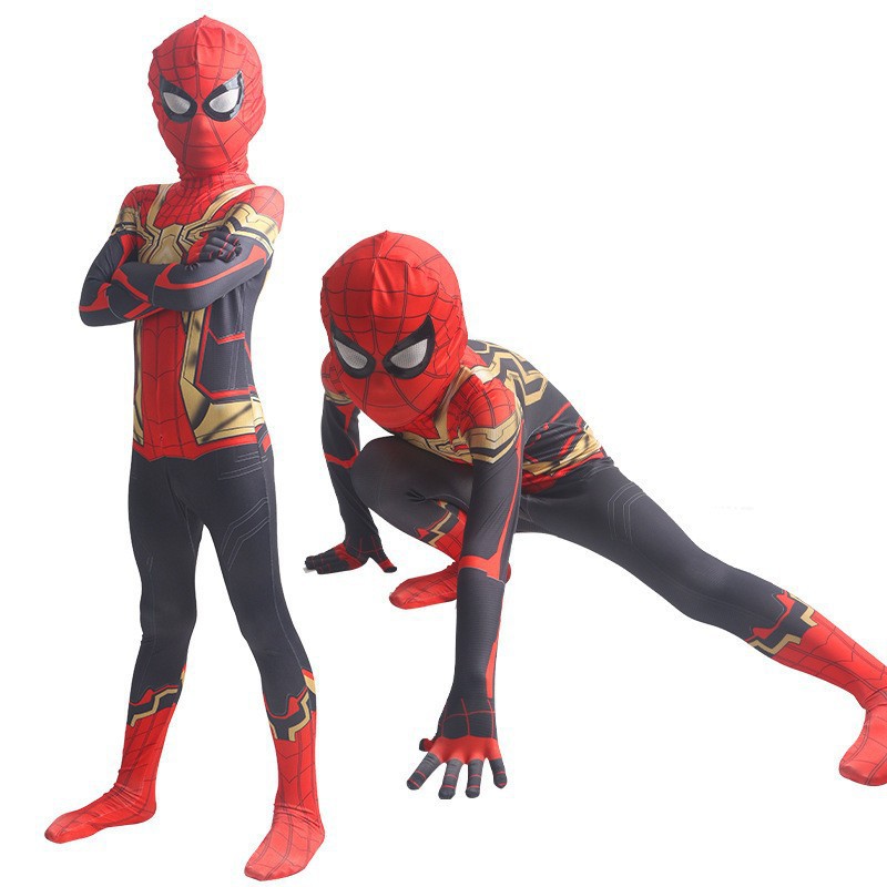 Disney Boys' Spiderman Jumpsuit Tight Clothes Autumn Halloween Children's Performance Cosplay Costume baby clothe designer kid clothe kid de