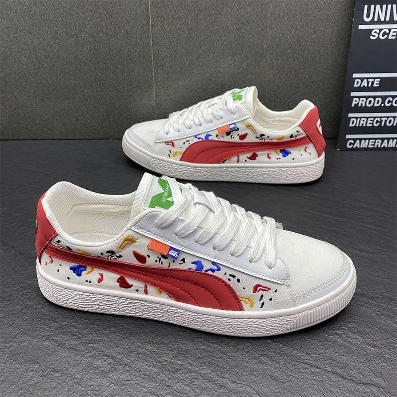 2025 Spring New Canvas Korean Style Casual Sports Versatile Single Mesh Breathable Comfortable Trendy Men's Shoes Odor-resistant