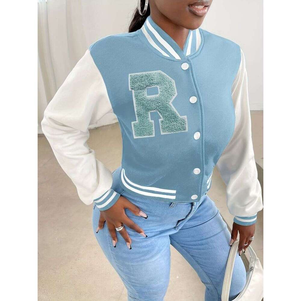 Women's Clothing New Casual Fashion All Match Baseball Jacket