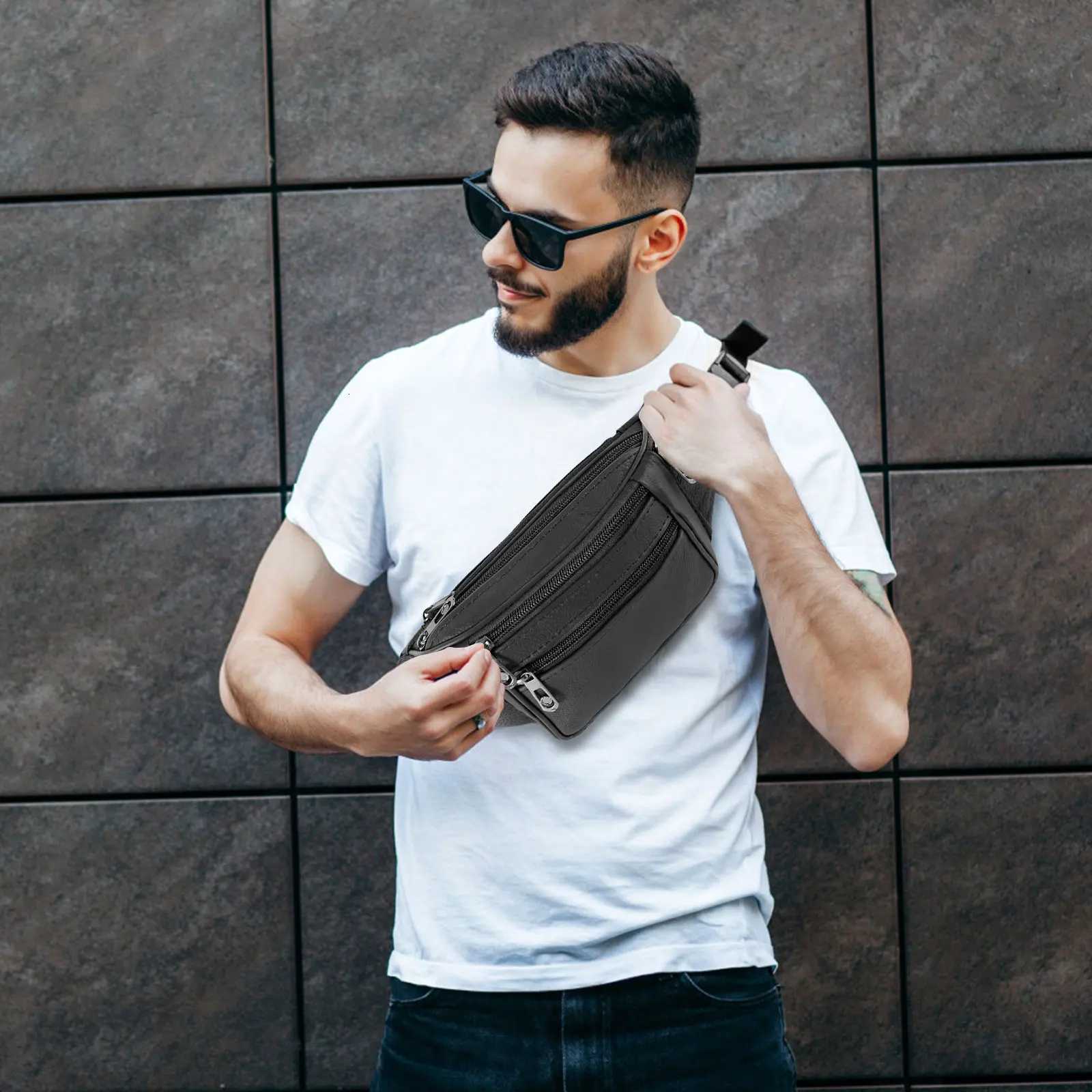 Fanny Packs for Women Men Fashion Waist Pack Belt Bag with 7 Zipper Pockets Adjustable Belt Casual Hip Bum Bag for Travel Z250911