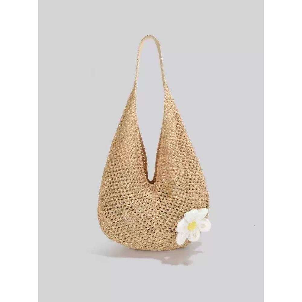 Designer Bag Large Capaci Woven Tote Casual Summer Beach Vaion Ladies Oulder Lazy Artistic Sle Beachside Holiday Bag