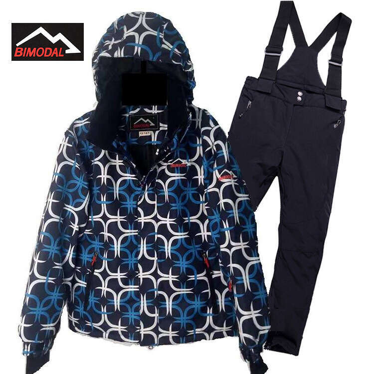 Teenage And Guys Children's Ski Suit BIMODAL Ice Skiing Outdoor Warm Cold Down Cotton