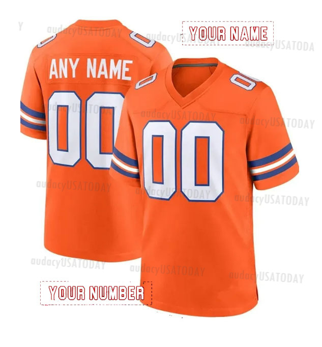 Personalized Custom Football Jersey Nix Surtain II Elway Women Youth Any Name Number Embroidered Letter Number Design Polyester Retro Classic Sportswe